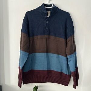 Retreat Luxury Designer blue brown purple Cotton Blend Knit sweater Men